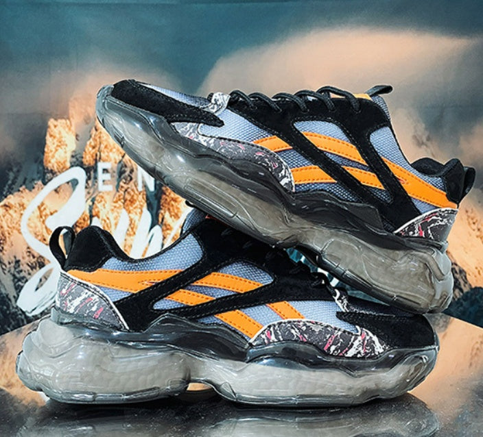 Men's Shoes Korean Style Low-cut Fashion Trendy Casual Shoes Platform Height Increasing Sports Running Shoes Trendy Shoes