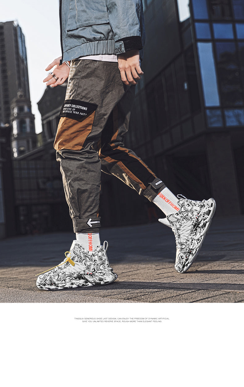 Cross-Border Foreign Trade Winter Men'S Shoes Sports Leisure Old Shoes High-Top Basketball Shoes Student Running Shoes Travel Shoes Large Size