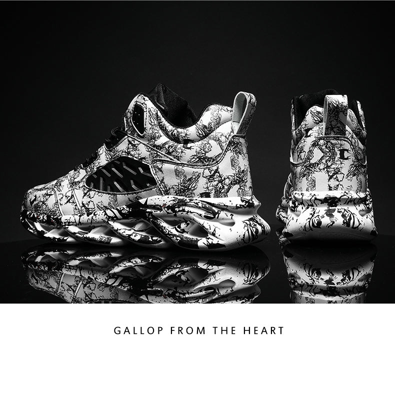 Cross-Border Foreign Trade Winter Men'S Shoes Sports Leisure Old Shoes High-Top Basketball Shoes Student Running Shoes Travel Shoes Large Size