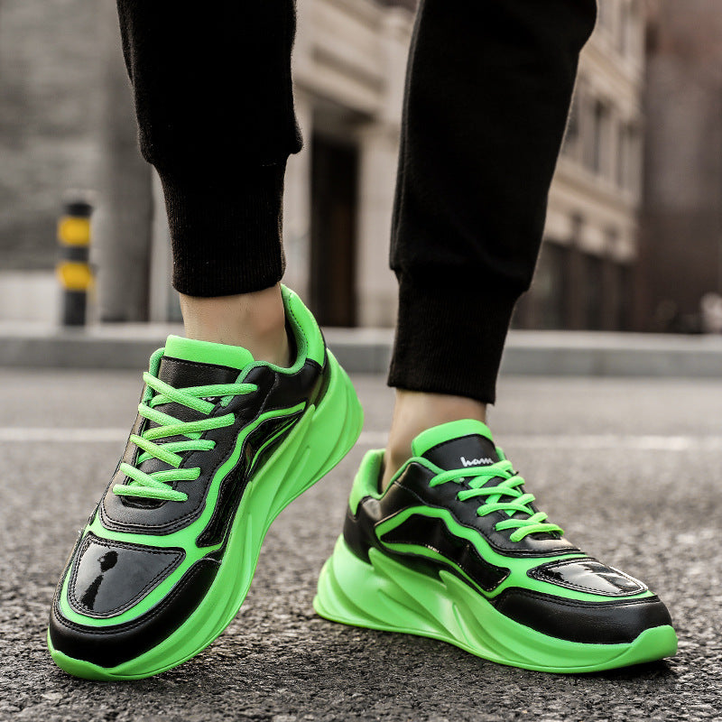 Spring Men's Shoes Korean Fashion Trendy Sports Shoes Outdoor Blade Casual Shoes Men's Black Platform Running Shoes