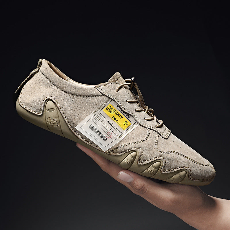 Men's Casual Leather Shoes Octopus Peas Shoes