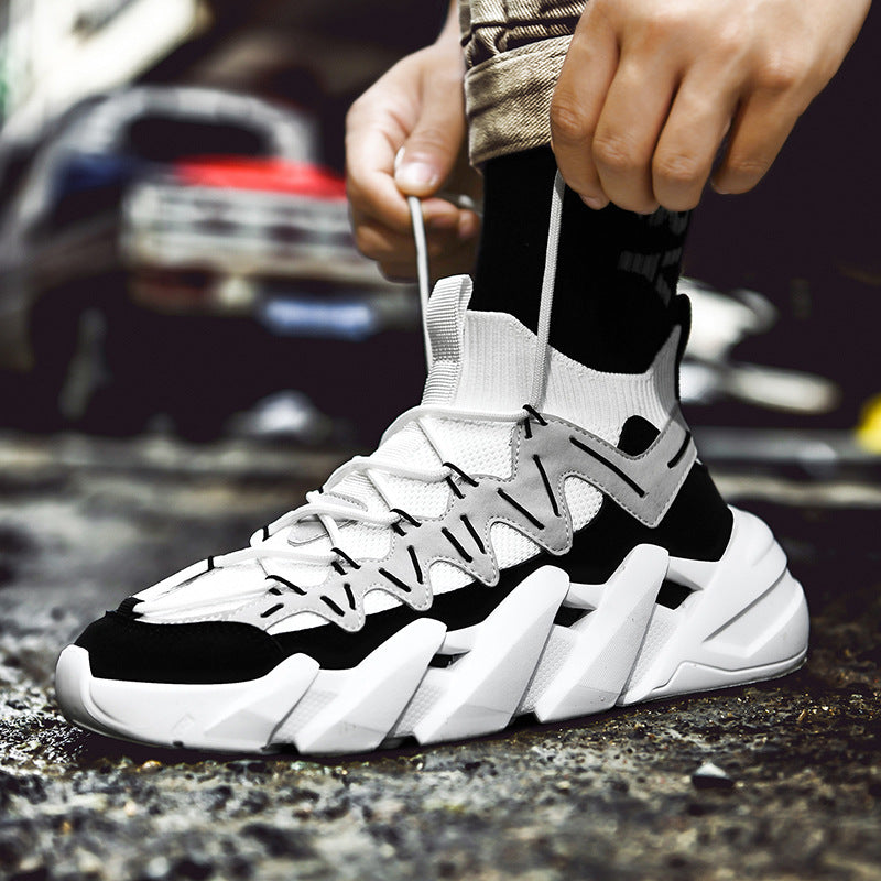 New Spring And Summer Old Shoes Thick-soled Sports Shoes Men's Casual Shoes Mesh Breathable Running Shoes