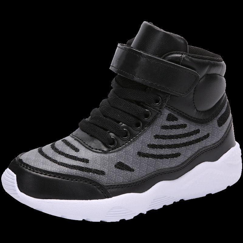 Flying Woven High-top Velcro Casual Shoes Fluorescent Shoes Led Luminous Shoes