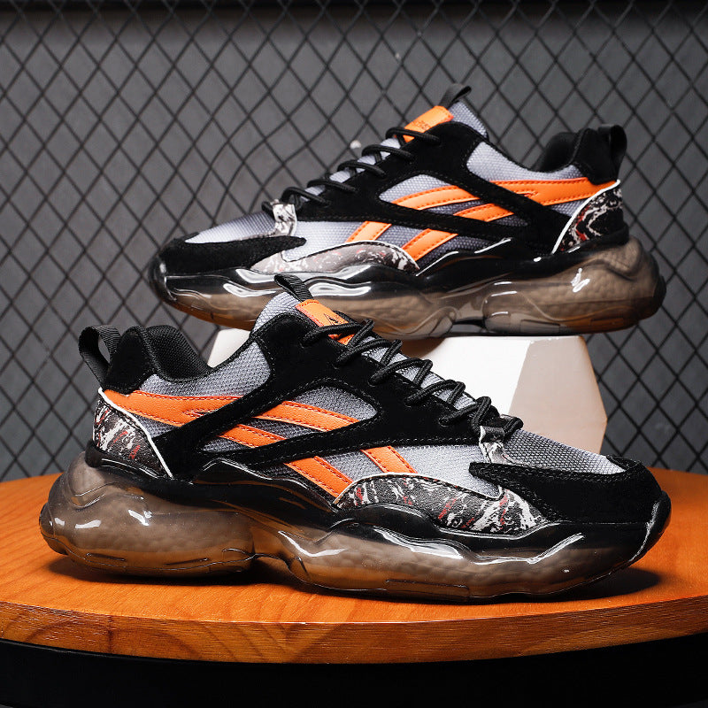 Men's Shoes Korean Style Low-cut Fashion Trendy Casual Shoes Platform Height Increasing Sports Running Shoes Trendy Shoes